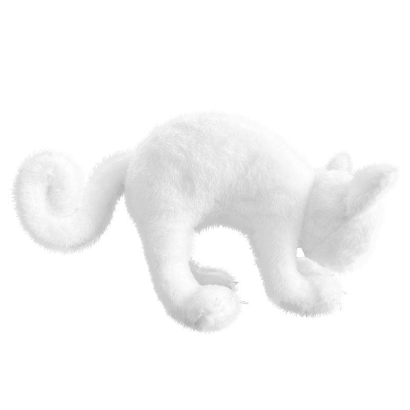 30cm Zwart/Wit Kat Pluche Speelgoed Set Zacht Knuffeldier Huisdecoratie Cadeau Kinderen Verzamelaars Gezellige Kinderkamer Decor Kaart 30cm white