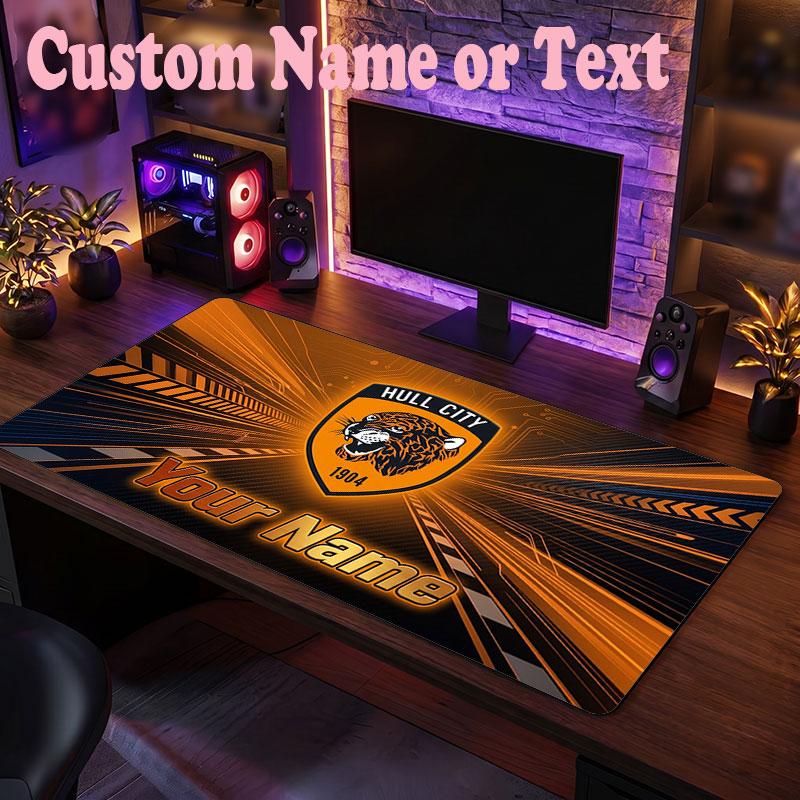 Hull FC Customized Name Text Mouse Pad, Large Desk Mouse Mat Personalized Home Office Present