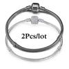 2 Stück/Los Sonderangebot 3mm Silberfarbene Schlangenkette Charm-Armband Für Damen Herren Passend für DIY-Armbänder Schmuck Geschenk