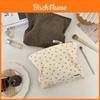 Corduroy Floral Makeup Bag With Large Capacity For Travel Storage And Home Use