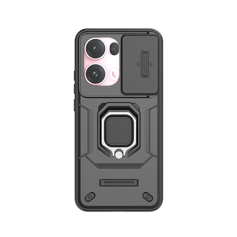 For OPPO Reno 13 Pro 5G Case Slide Lens Protect Shockproof Armor Phone Cases For OPPO Reno13 Pro Reno13Pro Ring Holder Cover