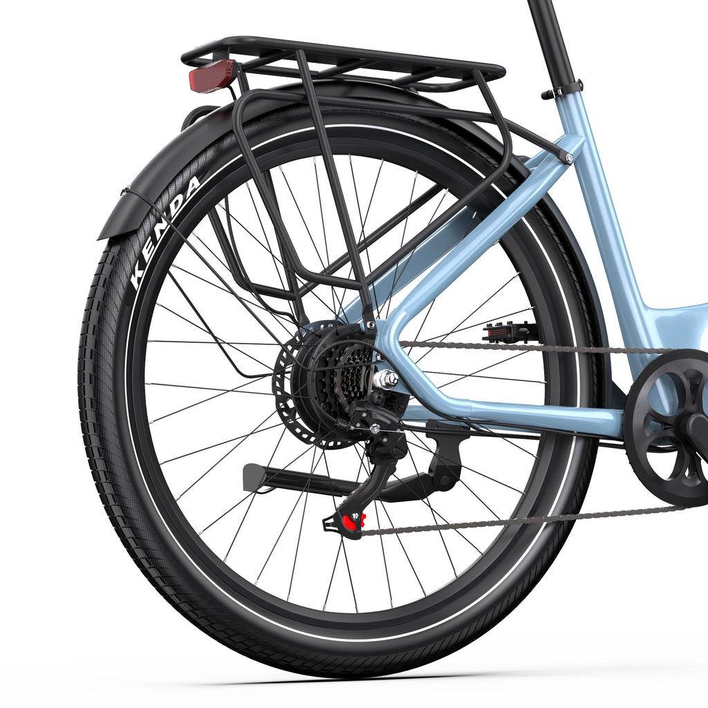 ONESPORT WT05 27,5" urbanes Pendler-Elektrofahrrad, 250W, Drehmomentsensor, 18,2Ah Hochleistungsakku, hydraulische Scheibenbremsen, 80mm Federgabel.