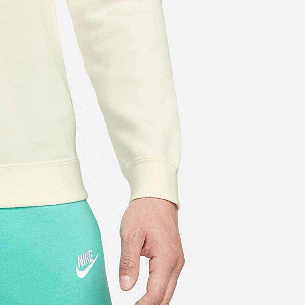 Nike Logo Print Crew Neck Pullover Sweatshirt Men Tops Beige DV5290-133