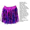 Rain Skirt Dance Costume Streamer Fringe Half Skirt for Beach Parties Sequin Cheerleading Team Dress for Adults Kids