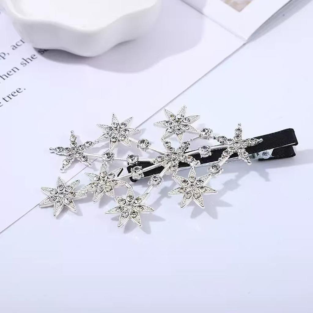 1pc Rhinestone Star Hair Clips Crystal Star Hair Clip for Women Bride Wedding Hair Barrettes Sparkly Silver & Gold Hair Pins