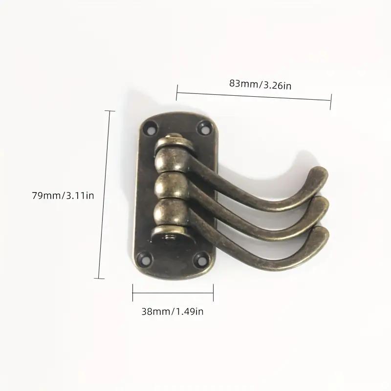 Bronze Hook Coat Hook Home Decor Organizing Space Stylish Finish 3 Arms Design Adjustable Arms Easy Installation