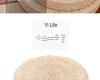 Handmade Round Japanese Straw Tatami Cushion for Meditation, Worship, and Seating.