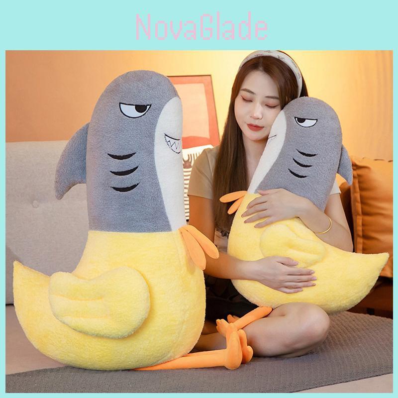 New Soft Plush Shark Chicken Stuffed Toy Doll Funny Sharky Chick Toy