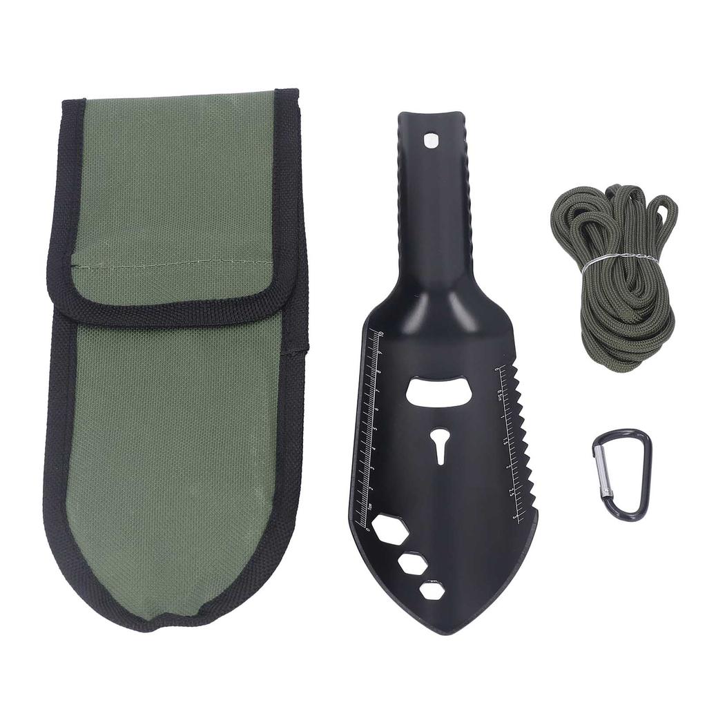 Mehrzweck Camping Schaufel Aluminiumlegierung Kleine Überleben Multitool Schaufel für Outdoor Wandern Schwarz
