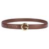 Versatile Pu Leather Alphabet Belt With Metal Closure For Women Use Casual