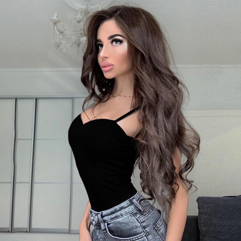 European and American Fashionable Slim Fit Sexy Suspender Bodysuit Vest