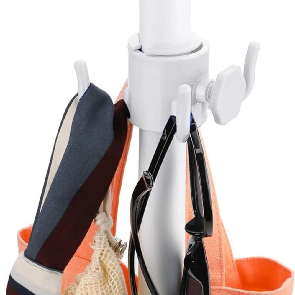 1/2/3 Peças Gancho para Guarda-sol de Praia Pendurar Viagem de Acampamento Gancho de Guarda-sol de Praia com 4 Ganchos Fecho para Toalhas Bolsas Chapéus Acessórios de Barraca