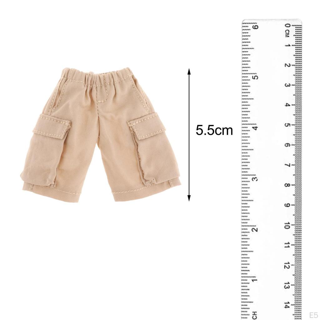 1/12 Men Shorts Mini Clothing Casual Miniature Outfits Doll Clothes for 6 inch Figures Dress up