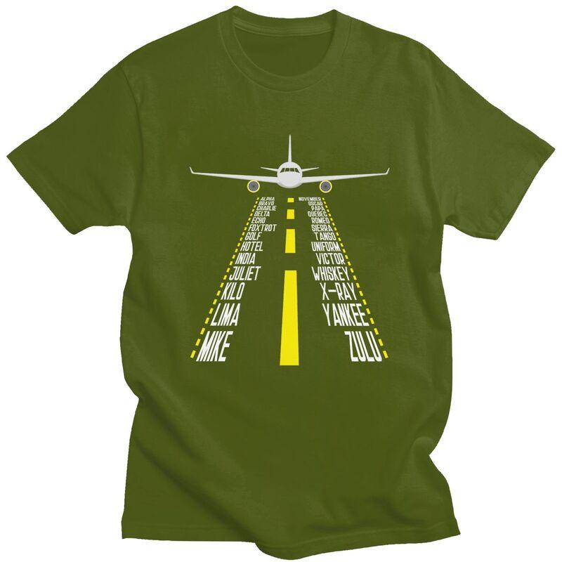 Individuelles Herren Piloten Alphabet Luftfahrt Flugzeug Geschenk T-Shirt Kurzarm Baumwolle T-Shirt Lässig Flugzeug Flieger T-Shirts Kleidung