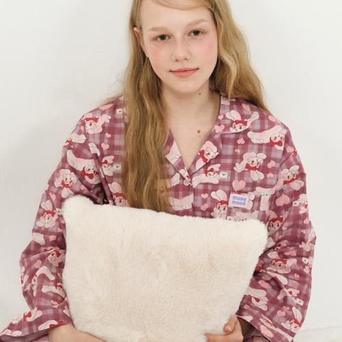 

[Muse Mood] Loose 40-Count High-Density Cotton Love Letter Pajama [Shipped from Korea] 100% Authentic set