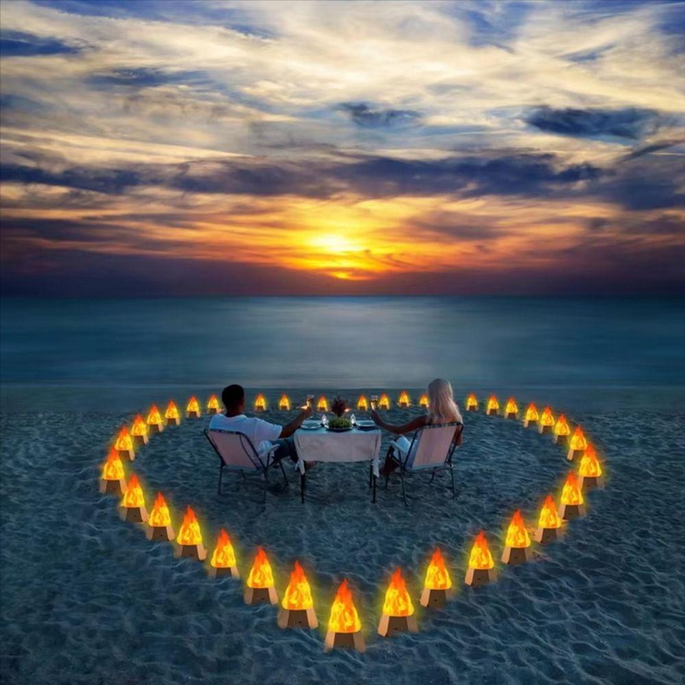 Waterproof Design LED Simulation Flame Light USB USB Desktop Nightlight  Outdoor Use