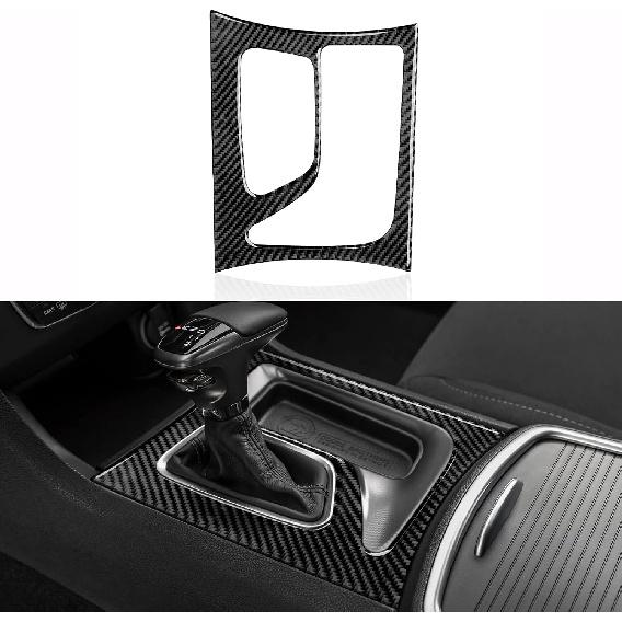 Car Gear Shift Panel Cover Decals for 2011 2012 2013 2014 Dodge Charger Accessories Carbon Fiber Interior Stickers