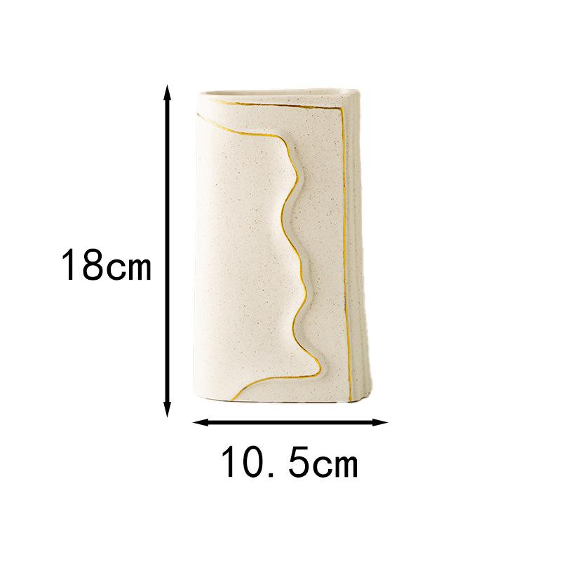

Creative Book Shape Ceramic Vase Table Decoration Gold Painted Floral Vases Artificial Flowers Decorative Flower Arrangement