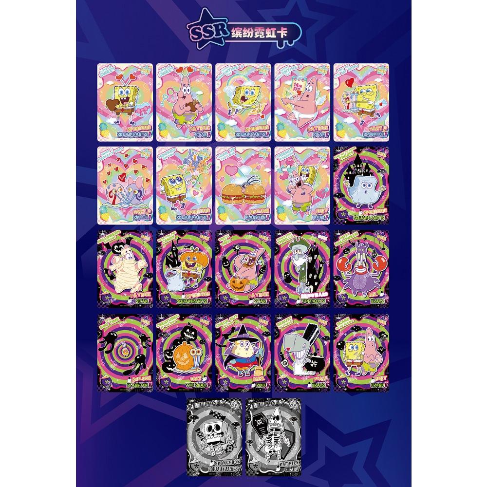 Collezione di Carte da Collezione di SpongeBob SquarePants Serie Momenti Felici Carte BP/UR Set Ufficiale di Carte Scambiabili con Personaggi per Bambini