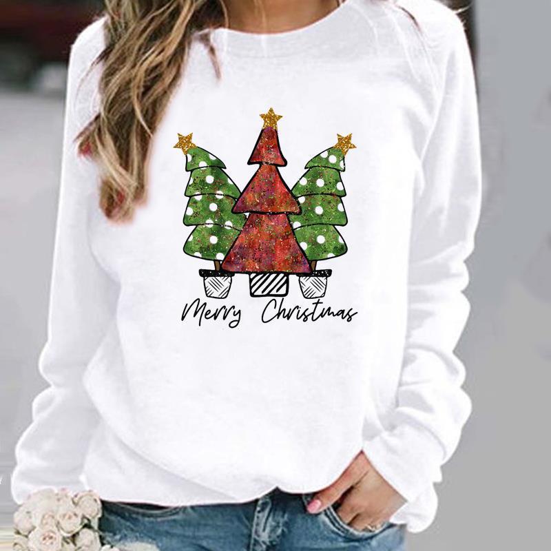 Women's Christmas Cartoon Printed Pullover Hoodie