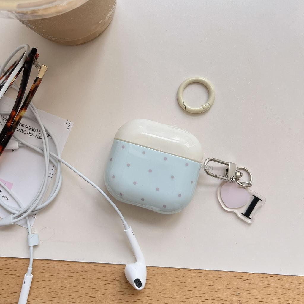 Korean Color-blocking Polka Dot Pendants Are Compatible with Apple AirPods 1/1 Generation Wireless Bluetooth Earphone Protective Cover Pro 1