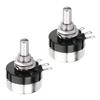 Fielect Variable Resistor Potentiometer, Linear Type, 10K, 2 Pack, 3 Pin, Level 20%, Silver,