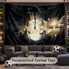 Wandtapijt met aangepaste naam Cristiano Ronaldo patroon Gepersonaliseerde bedrukte stof Wanddecoratie