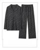 High-Grade Cotton Pyjamas Men's Autumn Winter Long-Sleeved Big Yards Outside The Cardigan Homewear Plaid Sleepwear Man2PCS/Set
