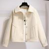 Woolen Coat Women's Short Small Autumn Loose Woolen Coat Retro Jacket