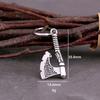 Hip Hop Punk Viking Axe Drop Earrings Fashion Celtic Knot Rune Amulet Earrings Rock Biker Boys Stainless Steel Accessories