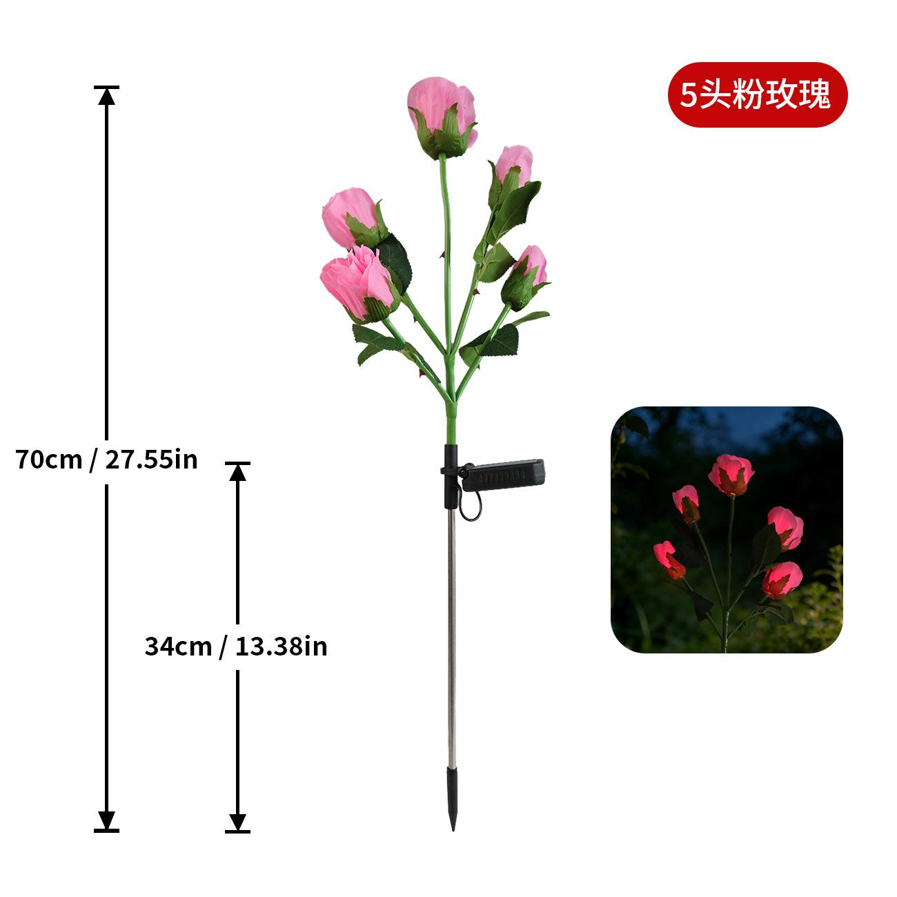 

JYL TS/128,Simulation Rose Solar Charging Ground Stake Lawn Light Rosa Lamp for Garden Decor Night Lamp One Size старый кружева