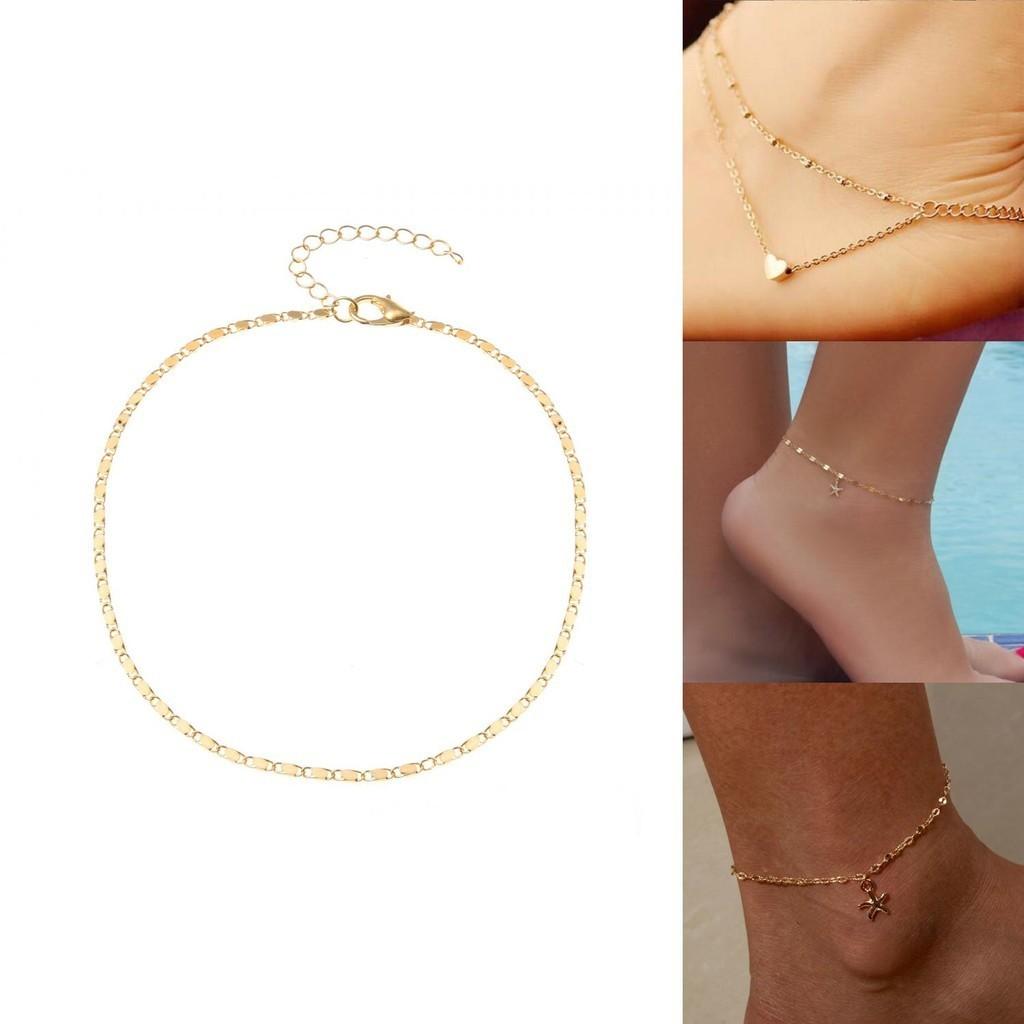 Summer Beach Foot Jewelry Bohemian Arrow Sequin Snake Bone Anklet Independent Packaging