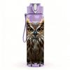 1PC Dark Owl Wild Bird Animal Print 750ml Color Plastic Sports Water Bottle Leakproof Flip Straw Lid Suitable for Sports Office Home Use