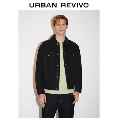 UR 2024 Winter Men's Contrast Plaid Denim Jacket