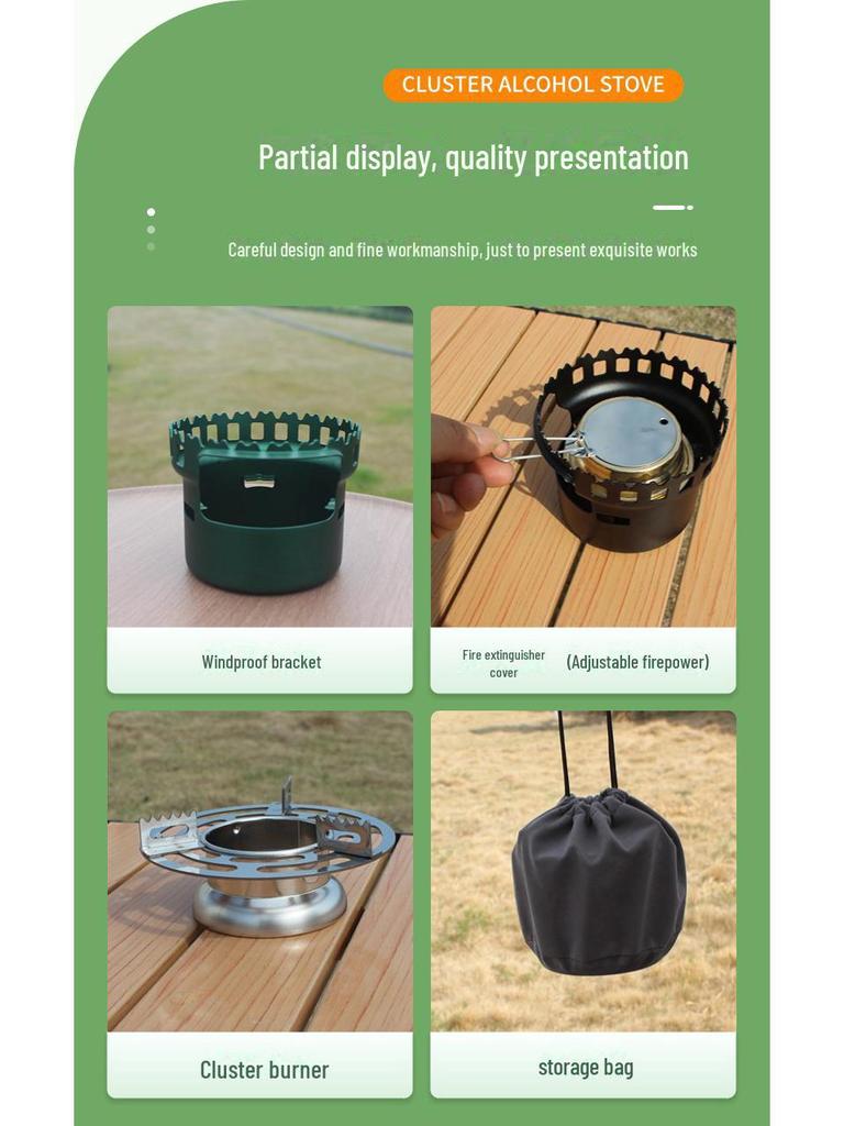 Portable Brass Alcohol Camping Stove - Outdoor Picnic & German Vaporizer