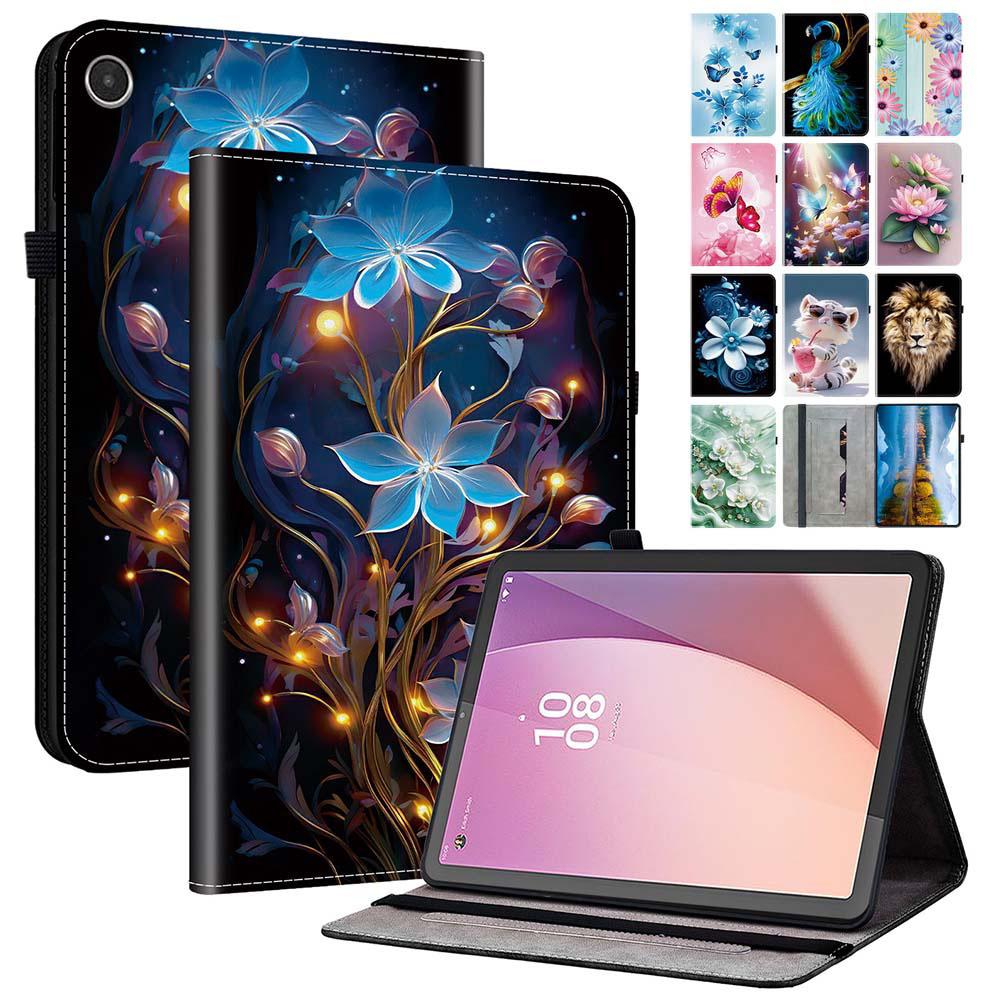 Tablet Case For Lenovo Tab M7 M8 M9 M10 Plus 3rd 10.6 M10 5G 2023 M11 K11 Plus Case M10 2nd X306F X605F Leaher Wallet Flip Cover