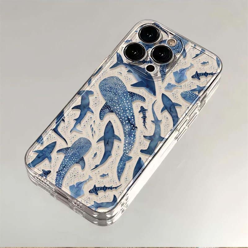 Whale Pattern Transparent Phone Case For Xiaomi Redmi Note 15 13 14 Pro Plus 5G 4G 12 Pro 12S 15C 14C 13C 12C 10C A5 Shell Cover