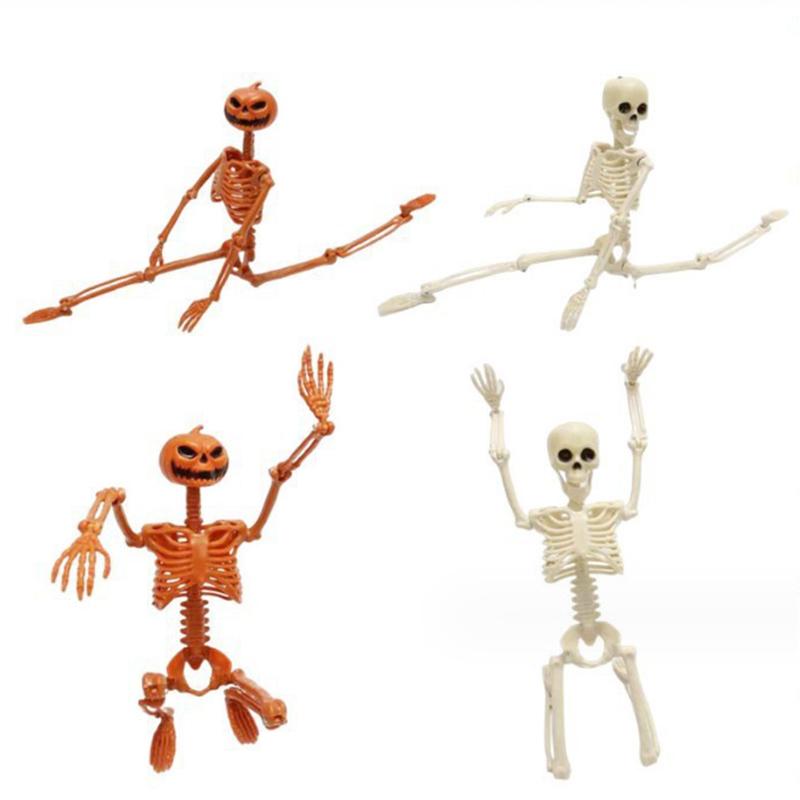 Halloween Skull Skeleton 40Cm Posable Skeleton Human Shape Bones Halloween Party Home Decorations Haunted House Horror Props