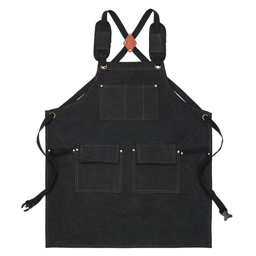 Nice Good Thickened Catering Apron Cotton Canvas Waterproof Cooking Aprons Shop Kitchen Home Gardening Work Clothes For Work