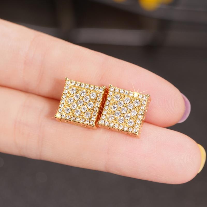 

CAOSHI Fashion Contracted Stud Earrings for Women Square Design Versatile Wedding Party Accessories Cubic Zirconia Zircon Gifts
