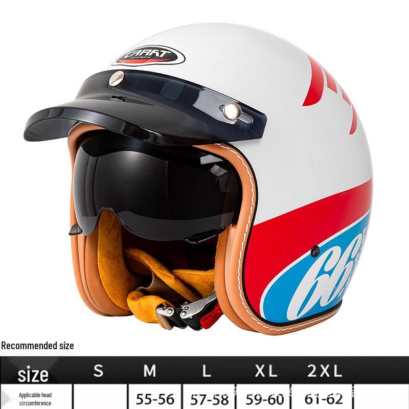 Best-Selling 3/4 DOT Motorcycle Helmet for Men & Women – Retro Scooter/Moped/Cruiser Style