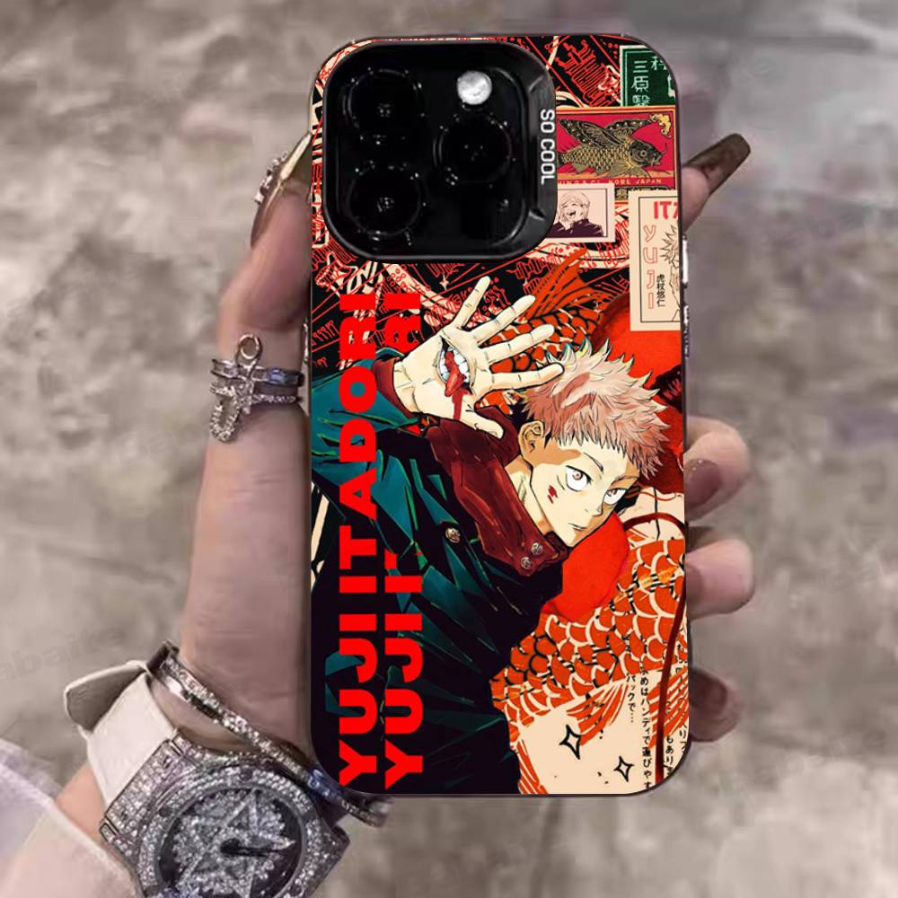 Supernatural Anime Jujutsu Kaisen Phone Case Color Silver Shell For IPhone 17 16 15 14 13 12 11 Pro Max Plus