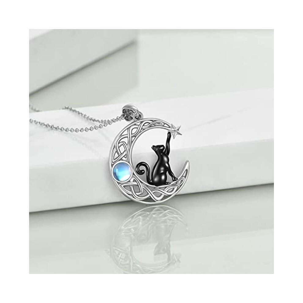 Tree of Life Necklace 1pc Silver Celtic Knot Moonstone Pendant Women Jewelry