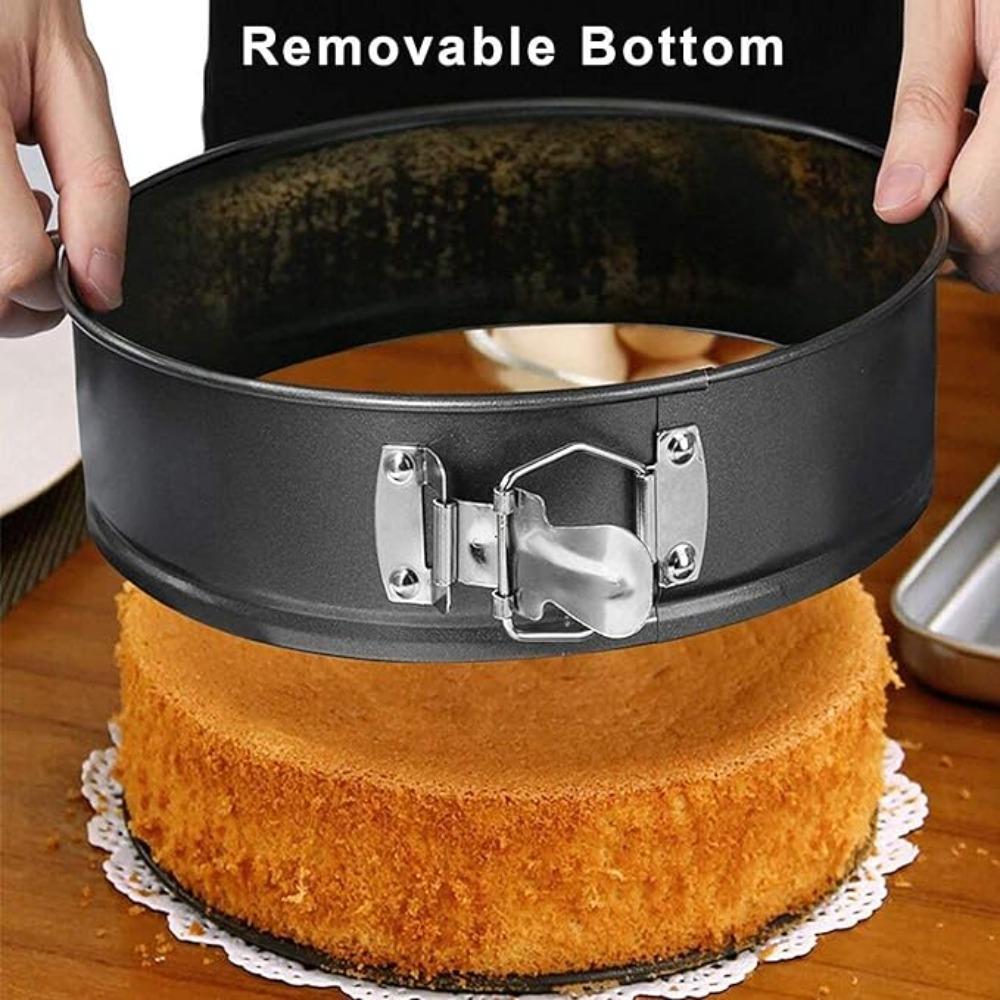 with Buckle Springform Cake Pan Detachable Bottom Cheesecake Mold 7 in Chiffon Cake Pan  Bread