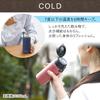 Iris Ohyama 600ml Vacuum Insulated Water Keeps Water Cold or Hot for 6 Mug Metallic Gray SB-O600M Bottle, Hours, One-Touch Bottle,