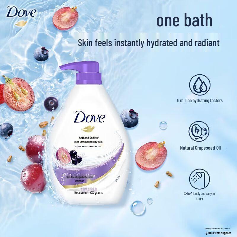 Dove Body Wash & Pomegranate Scrub Set