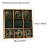 Flocked Velvet Texture Christmas Ornaments Plastic Hanging Balls Set for Xmas Tree Holiday Centerpiece Decor