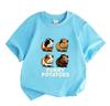 Unisex Kids Boys Girls 100% Cotton Crew Neck Short Sleeve T-Shirt, Cute Guinea Pig Furry Potatoes Graphic Casual Summer Tee for Children