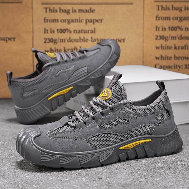 2025 new mesh breathable low-top retro tooling sports and leisure men's shoes black non-slip work shoes