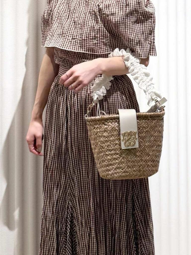 Snidel Pleated Blouse SWFB252185 BRW Free Size Off-the-Shoulder Women's